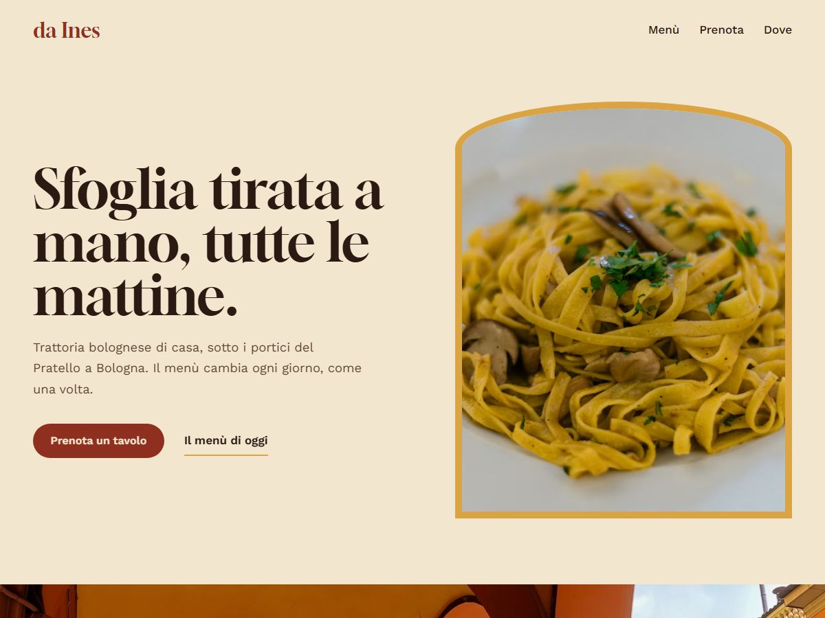 Anteprima del sito Trattoria da Ines